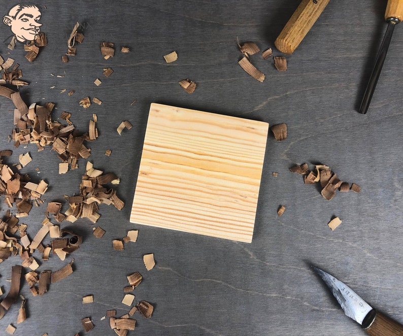 4 inch Blank Wood Coaster Unfinished Pine Wood Coaster Etsy