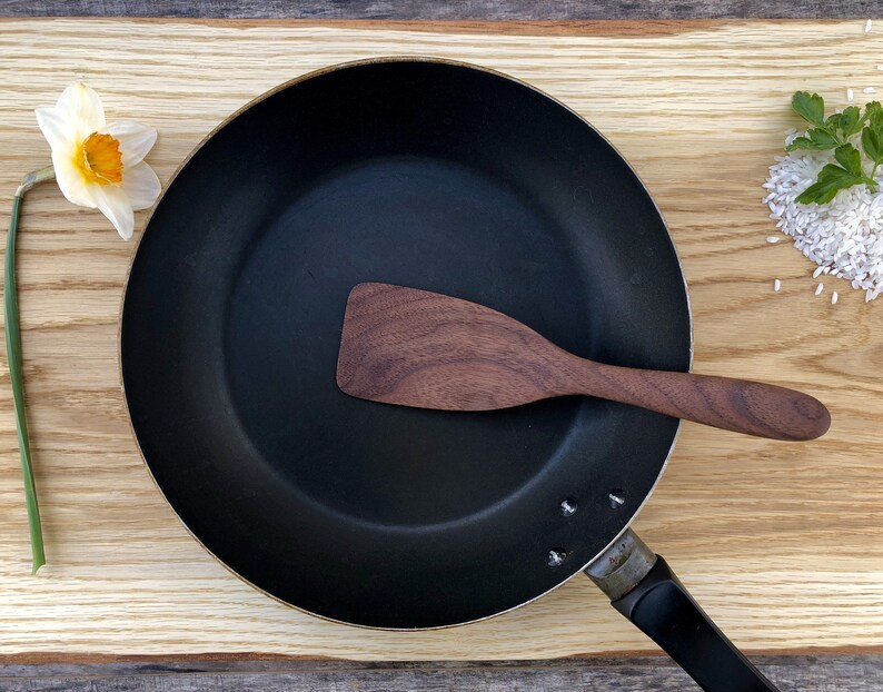 Flat Edged Small Wooden Spatulas Gift Set for Home Cooks Etsy