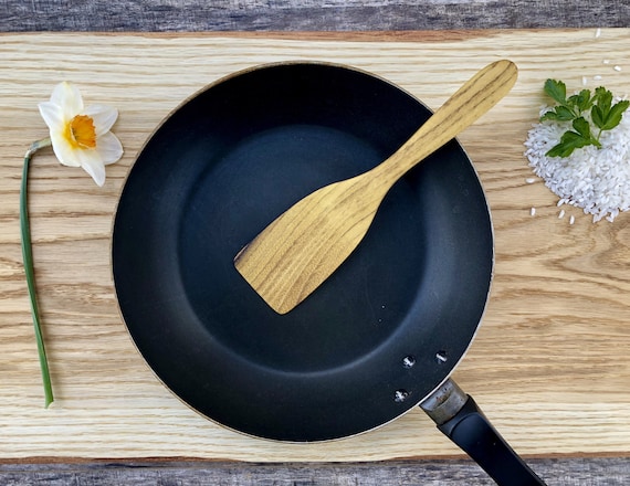 Lot De 2 Spatules En Bois 30 Cm Spatula Ustensiles De Cuisine En Wengé Noble Anti-rayures Et Résistants à La Chaleur Pour Poêle, Ustensiles De Cuisine Et Wok