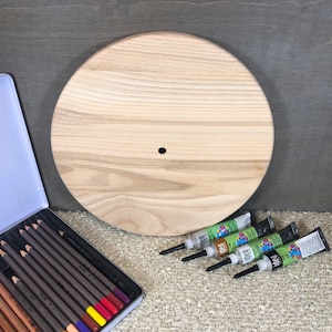Unfinished Wooden Wall Clock, DIY Round Wood Clock, Blank Wood Clock ...