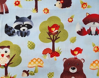 Waldtiere Verbundschal: Igel, Zuckersegelflugzeug, Baumwoll Fleece Beutel