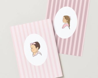 Custom Child Silhouette Portrait: Digitally Hand Drawn (Digital File)