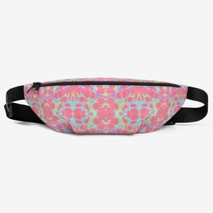Vibrant Marble Pattern Fanny Pack, Colorful Crossbody Bag, Music Festival Accessories, Hiking Waist Bag