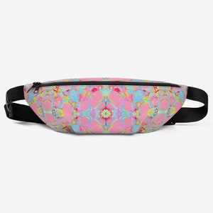 Colorful Fanny Pack, Rave Accessories, Psychedelic Bum Bag, Travel Essentials Bag, Bright Color Crossbody Bag, Music Festival Bag
