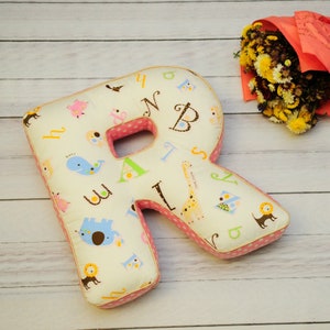 Pink sign cot decor Letter pillow A Pink sign cot decor Letter pillow A