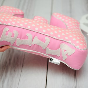Pink sign cot decor Letter pillow A Pink sign cot decor Letter pillow A