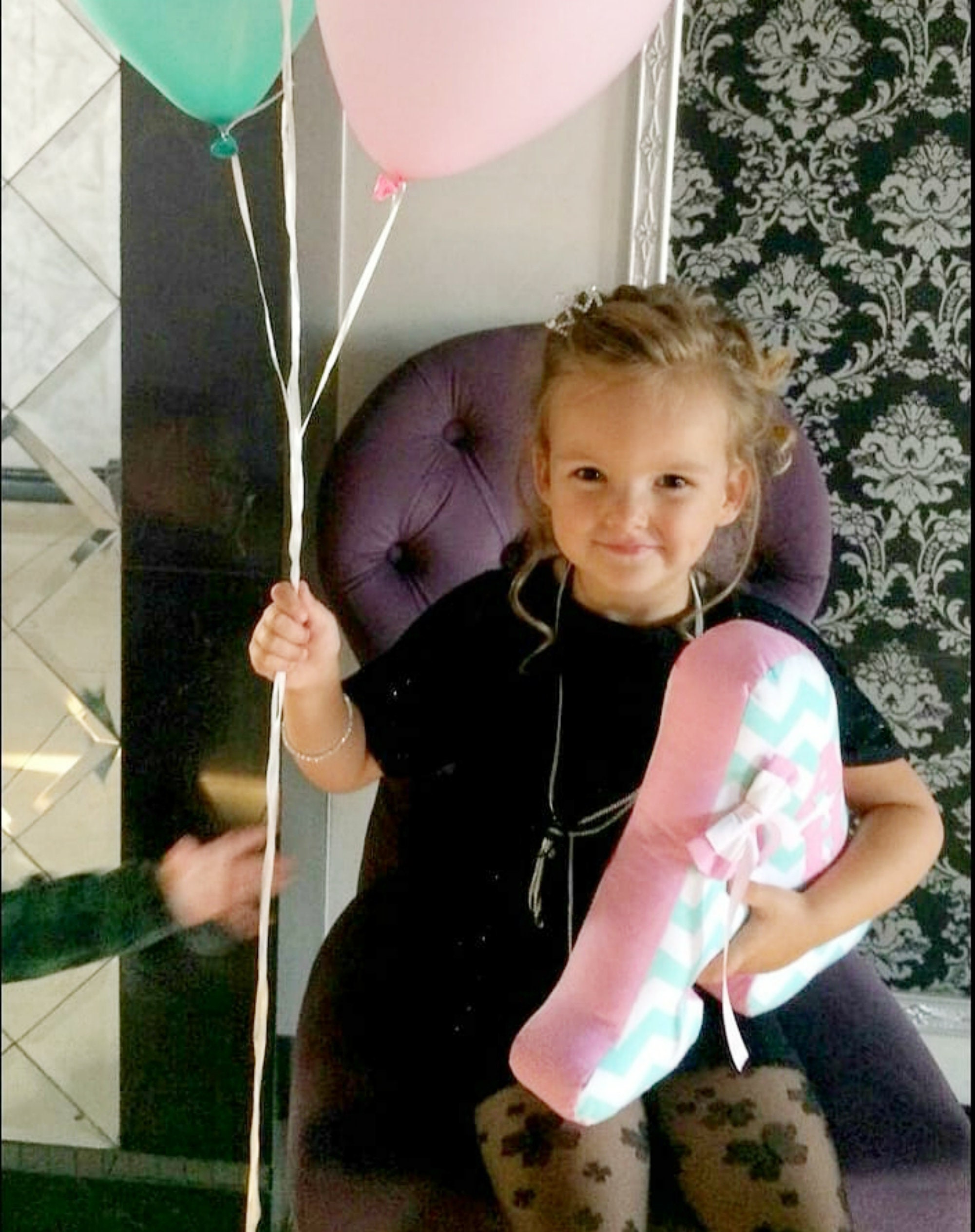 Pink Initial Cushion Craft Letter Pillows Birthday Decor for Etsy