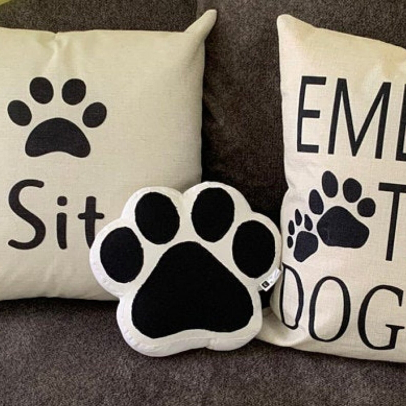 Cat paw pillow Dog paw print cushion Pet mom lovers gift Etsy