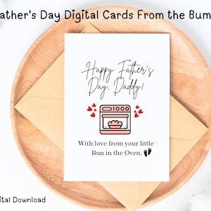 Digitale Vaderdagkaart vanaf de bult, kaart voor hem, fijne Vaderdag vanuit je kleine broodje in de oven, kaarten vanaf de bult, roze kaart