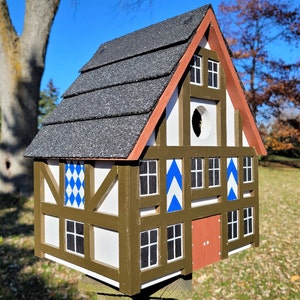 Medieval Birdhouse, Tudor Birdhouse, Charming Birdhouse, Functional Birdhouse, Outdoor Birdhouse image 2