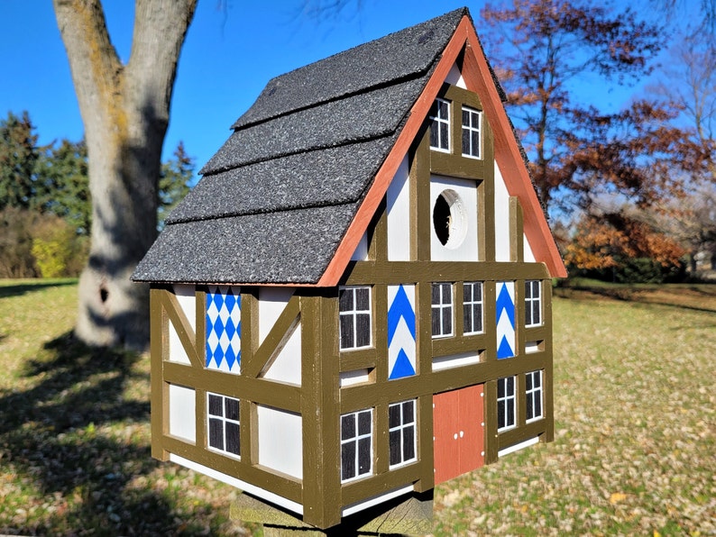 Medieval Birdhouse, Tudor Birdhouse, Charming Birdhouse, Functional Birdhouse, Outdoor Birdhouse image 2