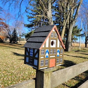 Medieval Birdhouse, Tudor Birdhouse, Charming Birdhouse, Functional Birdhouse, Outdoor Birdhouse image 5