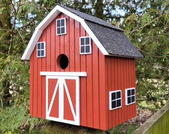 Barn Birdhouse, Stable Bird House, Birdhouse, Handmade Birdhouse, Outdoor Wood Birdhouse,  Unique Birdhouse, Wooden Birdhouse