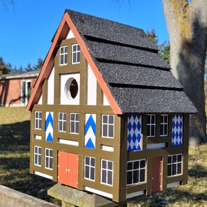 Medieval Birdhouse, Tudor Birdhouse, Charming Birdhouse, Functional Birdhouse, Outdoor Birdhouse image 1