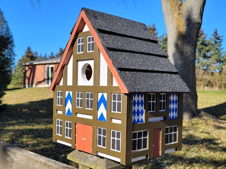 Medieval Birdhouse, Tudor Birdhouse, Charming Birdhouse, Functional Birdhouse, Outdoor Birdhouse image 1