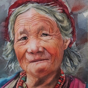 RITRATTO DONNA - pittura ad acquerello