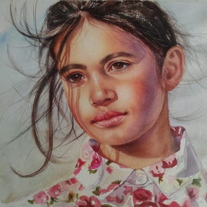 RITRATTO BAMBINO/A - pittura ad acquerello