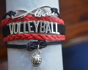 Volleyball Bracelet, Volleyball Gift, Volleyball Charm Bracelet, Volleyball Jewelry- Perfect for Volleyball Players, Coaches & Team Gifts