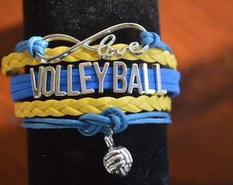 Volleyball Bracelet, Volleyball Gift, Volleyball Charm Bracelet, Volleyball Jewelry- Perfect for Volleyball Players, Coaches & Team Gifts