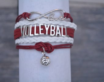 Volleyball Bracelet, Volleyball Gift, Volleyball Charm Bracelet, Volleyball Jewelry- Perfect for Volleyball Players, Coaches & Team Gifts