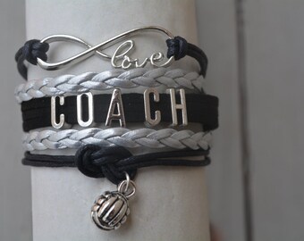 Volleyball Bracelet, Volleyball Gift, Volleyball Charm Bracelet, Volleyball Jewelry- Perfect for Volleyball Players, Coaches & Team Gifts
