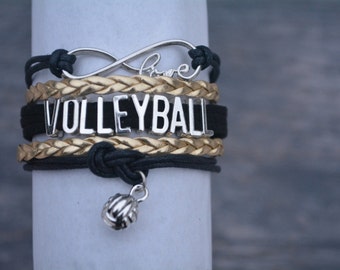 Volleyball Bracelet, Volleyball Gift, Volleyball Charm Bracelet, Volleyball Jewelry- Perfect for Volleyball Players, Coaches & Team Gifts
