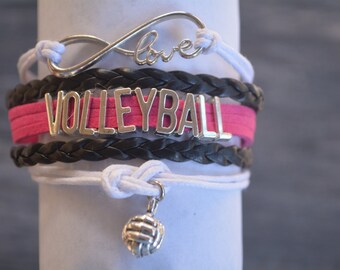 Volleyball Bracelet, Volleyball Gift, Volleyball Charm Bracelet, Volleyball Jewelry- Perfect for Volleyball Players, Coaches & Team Gifts
