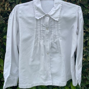 Antica camicia francese in lino con iniziali MB, rievocazioni, costumi d'epoca, abbigliamento