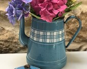 Vintage French Enamel coffee pot 1950 s French cuisine, Home Decor.