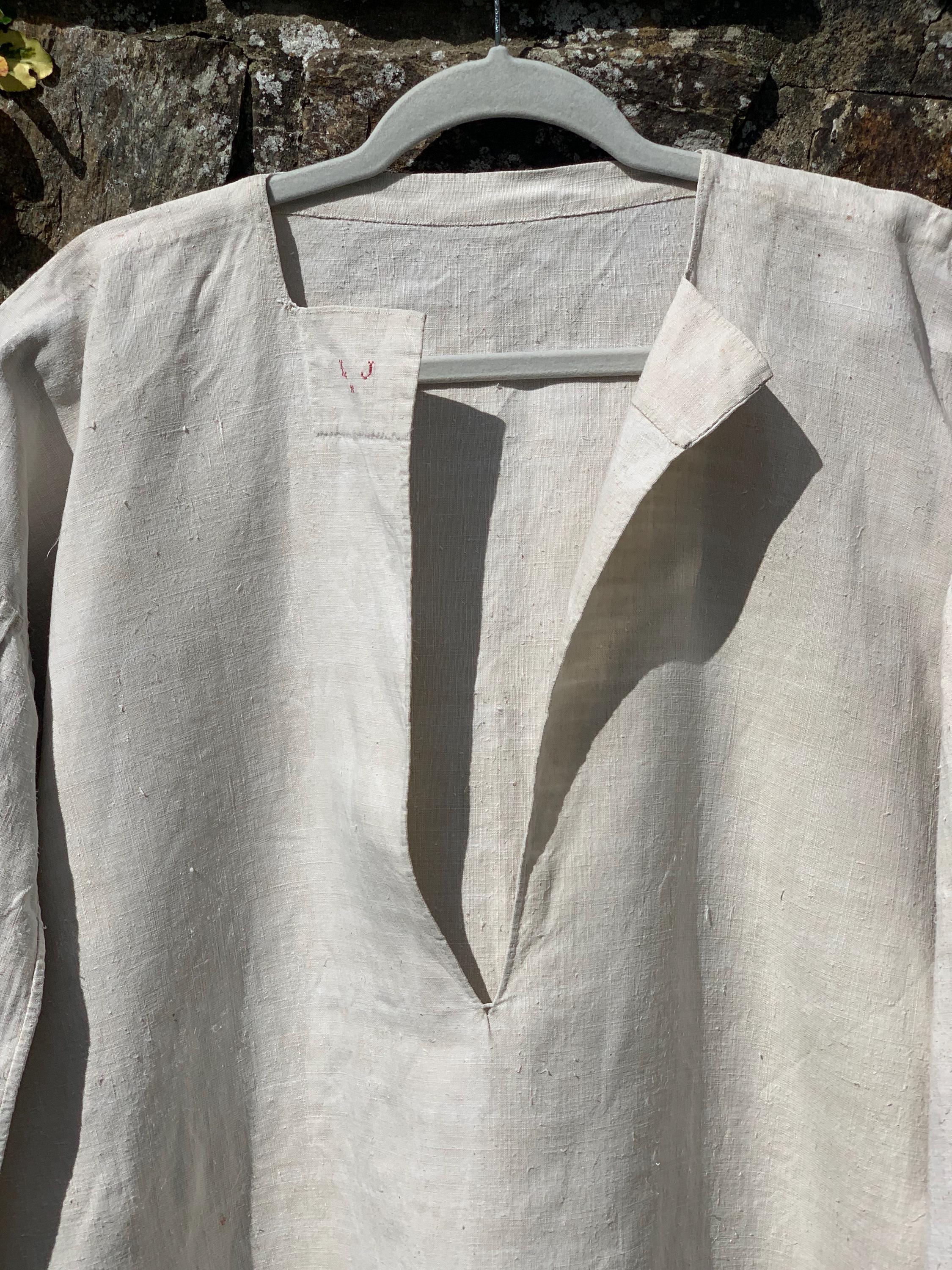 トップス 19th French Hemp Linen Farmer's Smock il_1080xN.6327999865_lg42.jpg
