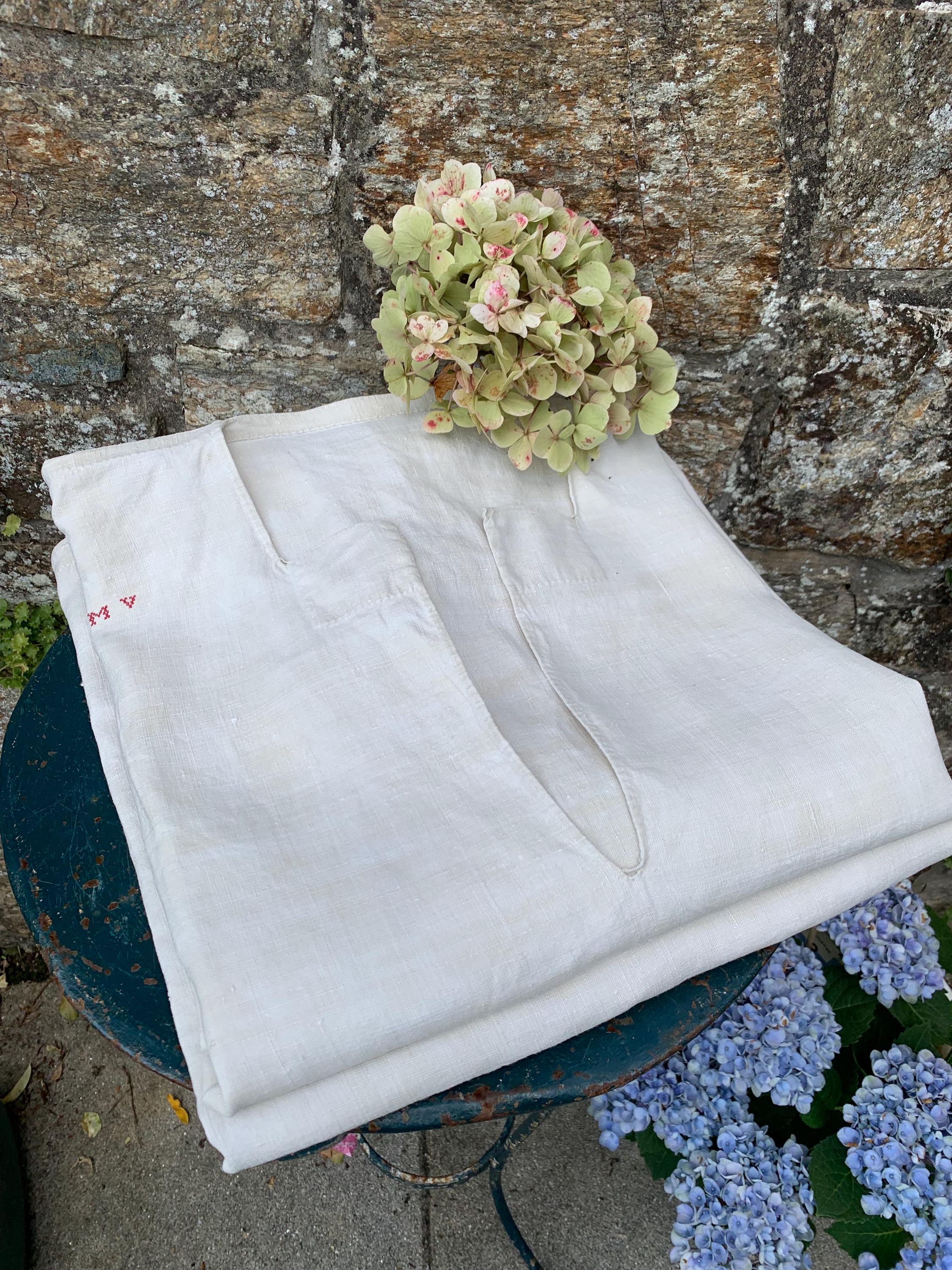 French Linen Smock Farmer Peasant, Re-enactments , Vintage