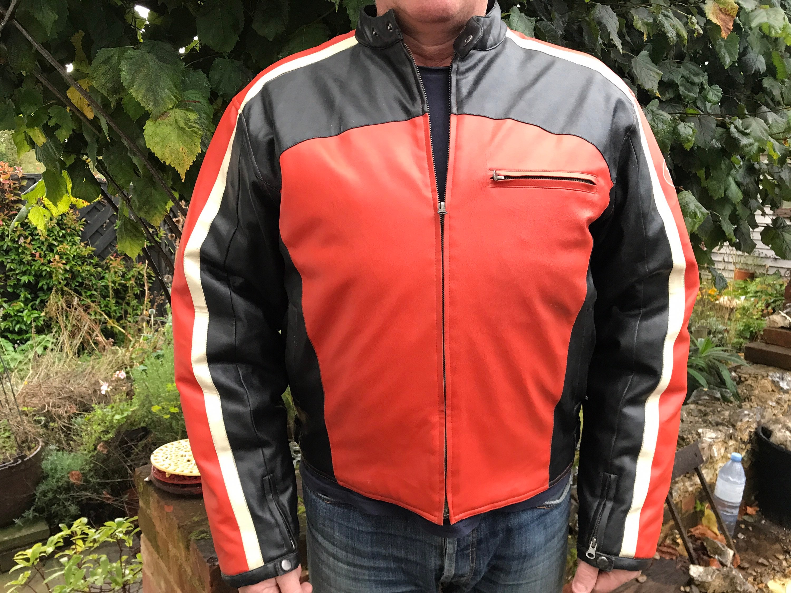 LJYH zorro red leather jacket
