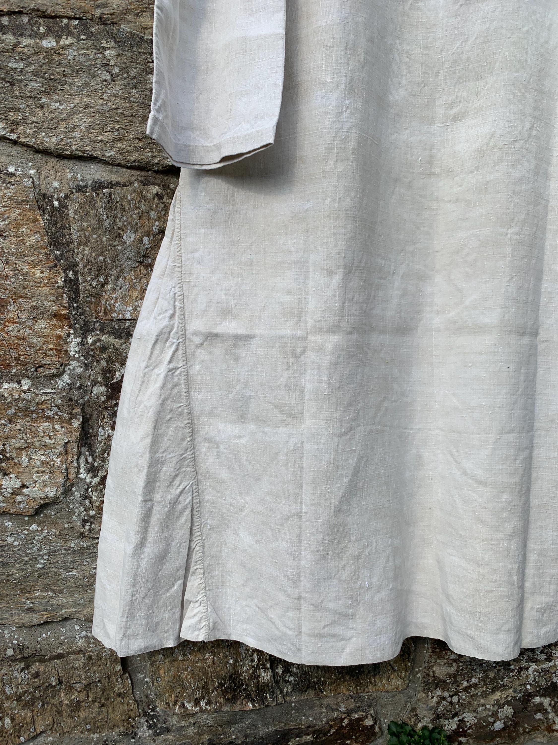 半額 50％OFFの通販 Peasant, Farmer Smock Linen French Re-enactments Vintage , トップス