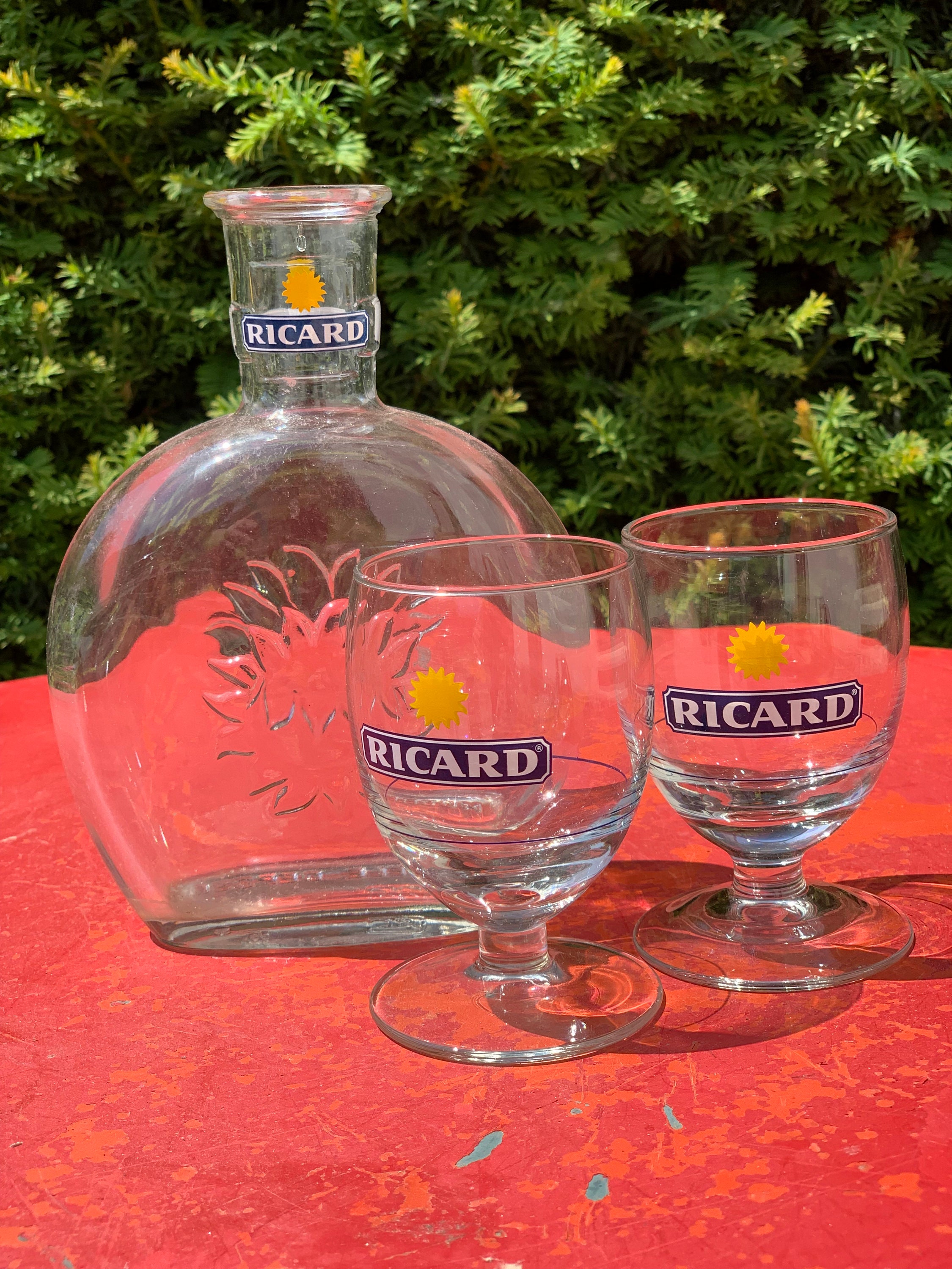 Ricard Carafe Large Glass Model, Water Pitcher, Water Pitcher, Aperitif  South of France, Shabby Chic 