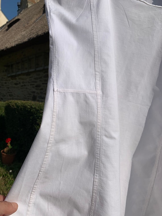 Antique French Cotton Slip Undergarment Re-enactm… - image 2