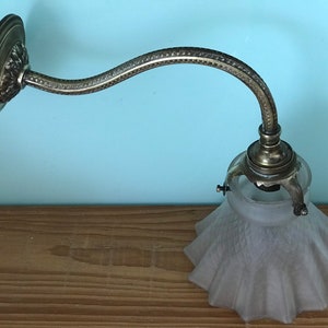 French Wall Sconce Brass Glass Wall light , Elegant Wall light Home Decor