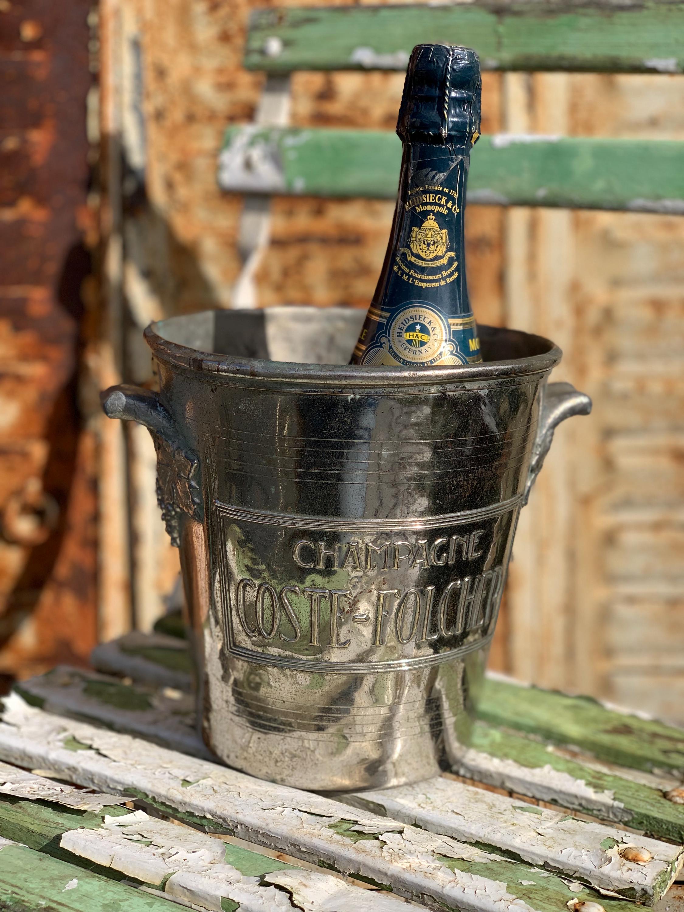 Sceau à Champagne Ancien - Porte-bouteille De Service - Occasion
