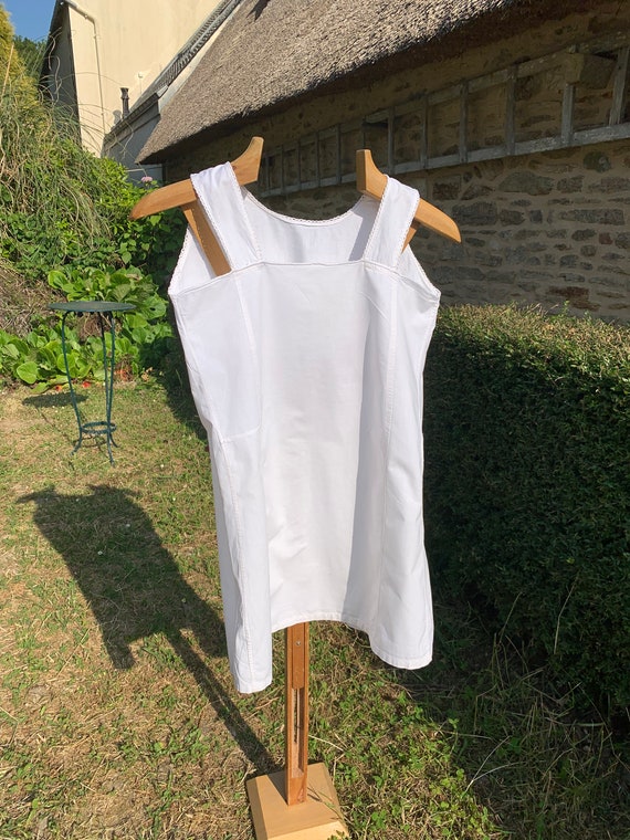Antique French Cotton Slip Undergarment Re-enactm… - image 1