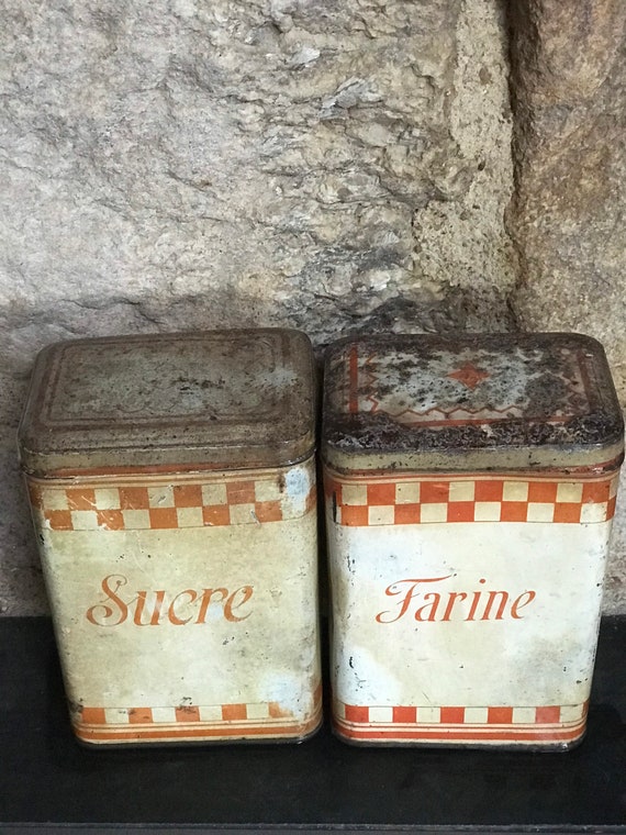 Contenitori da cucina francese Sucre Farine con motivi in latta Cucina  vintage, Cucina contenitore -  Italia