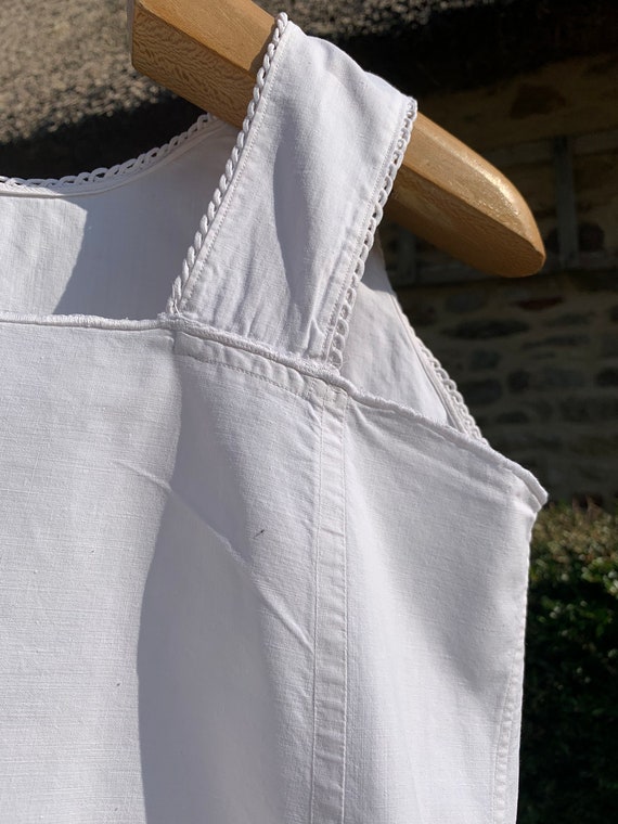 Antique French Cotton Slip Undergarment Re-enactm… - image 7