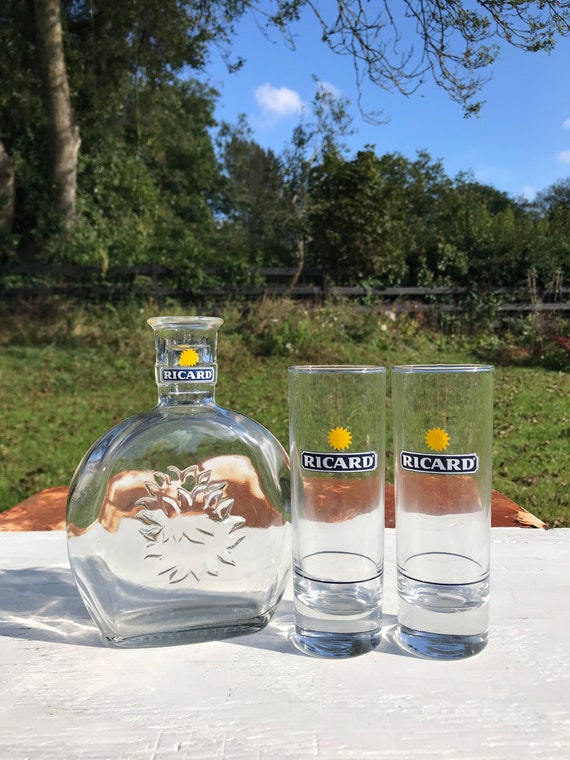 Ricard Water Carafe and Glass Set ,pastis Aperitif Gift 