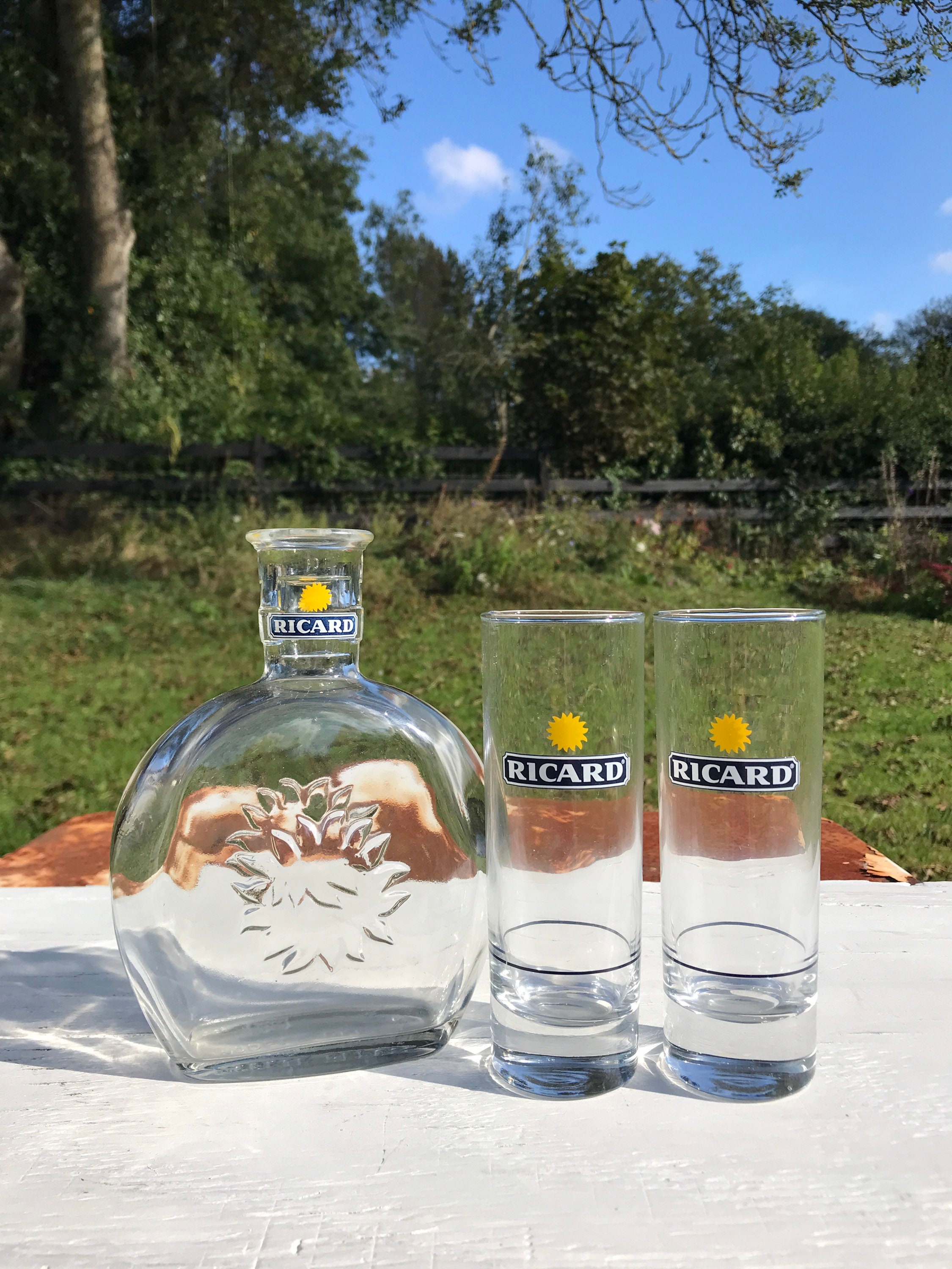 Ricard Water Carafe and Glass Set ,Pastis Aperitif Gift