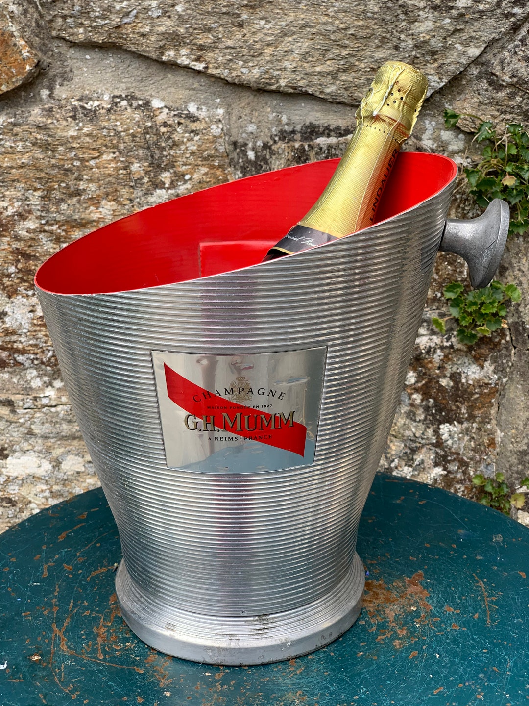 Seau à Champagne G.H. MUMM - Marque Publicitaire Ancien - Déco Vintage