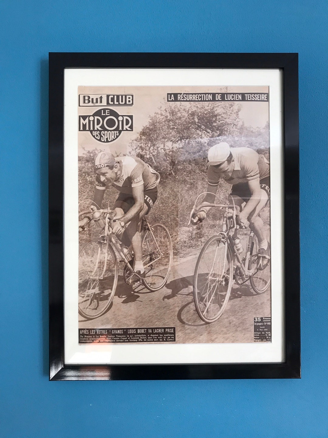 Impression encadrée de souvenirs de cyclisme, photo de couverture