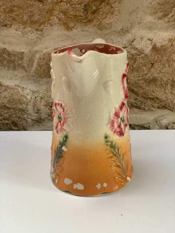 Antique Barbotine Jug Pitcher - Etsy 日本
