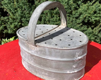 Metal Planter Bait Box Galvanised zinc metal planter, french garden