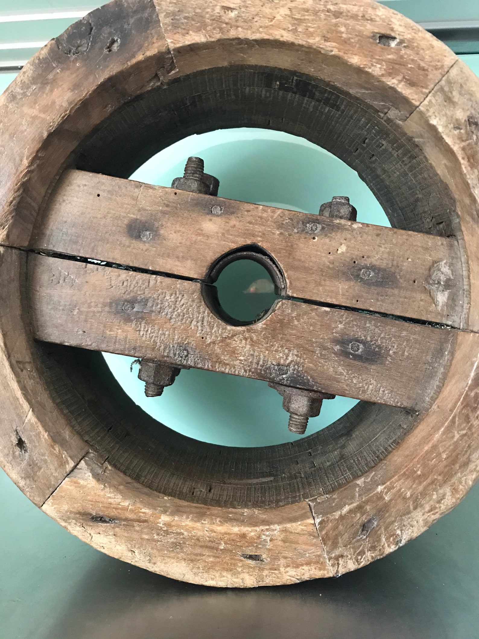 Wooden Flat Belt Pulley Rustic Industrial Interior Etsy