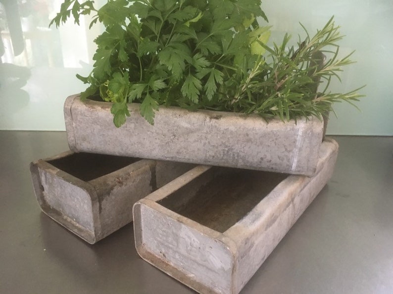 Herb Planter Windowsill Planter Table Decoration Metal Etsy