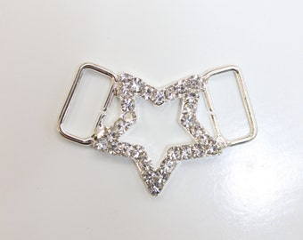 Rhinestone Star Connector, Set of 2/ Ready to Ship / Bikini Connector / Costume Connector / Sold by set / Fast Shipping