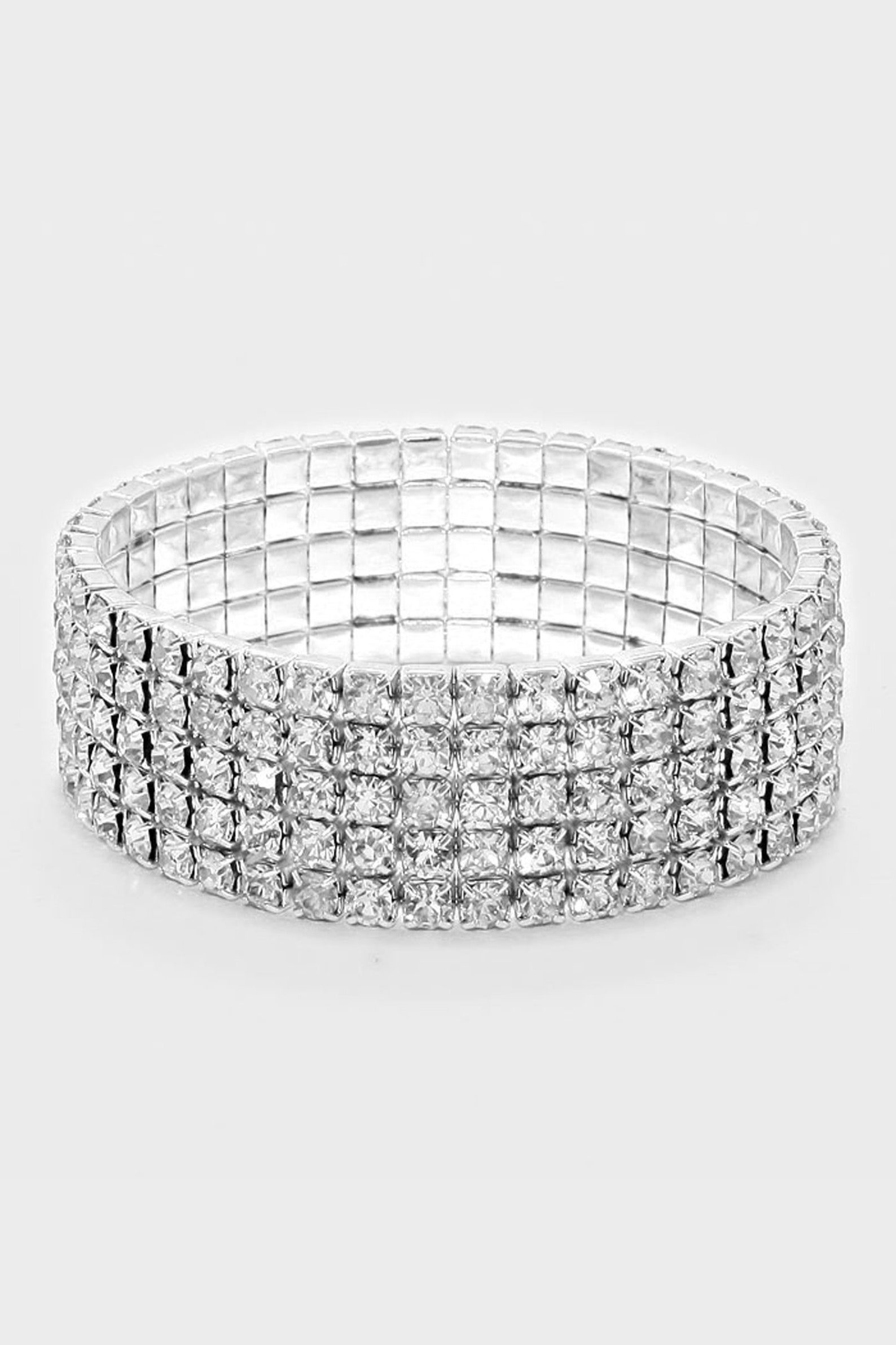 5row Rhinestone Stretch Bracelet / Costume Jewelry / Stage Etsy